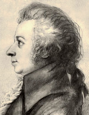 Porfile portrait of Mozart