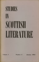 Studies in Scottish Literature, cover