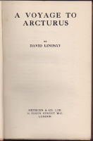 Cover to the first edition of A Voyage to Arcturus